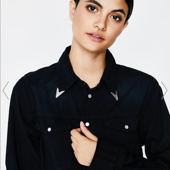 One Teaspoon Fox Black Bluebird Utility Jumpsuit - Picture 5 of 10